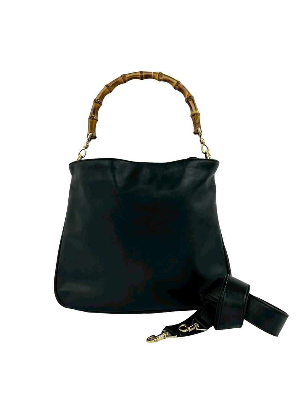 Gucci Vintage Bamboo Handle Open Hobo #325168G52B